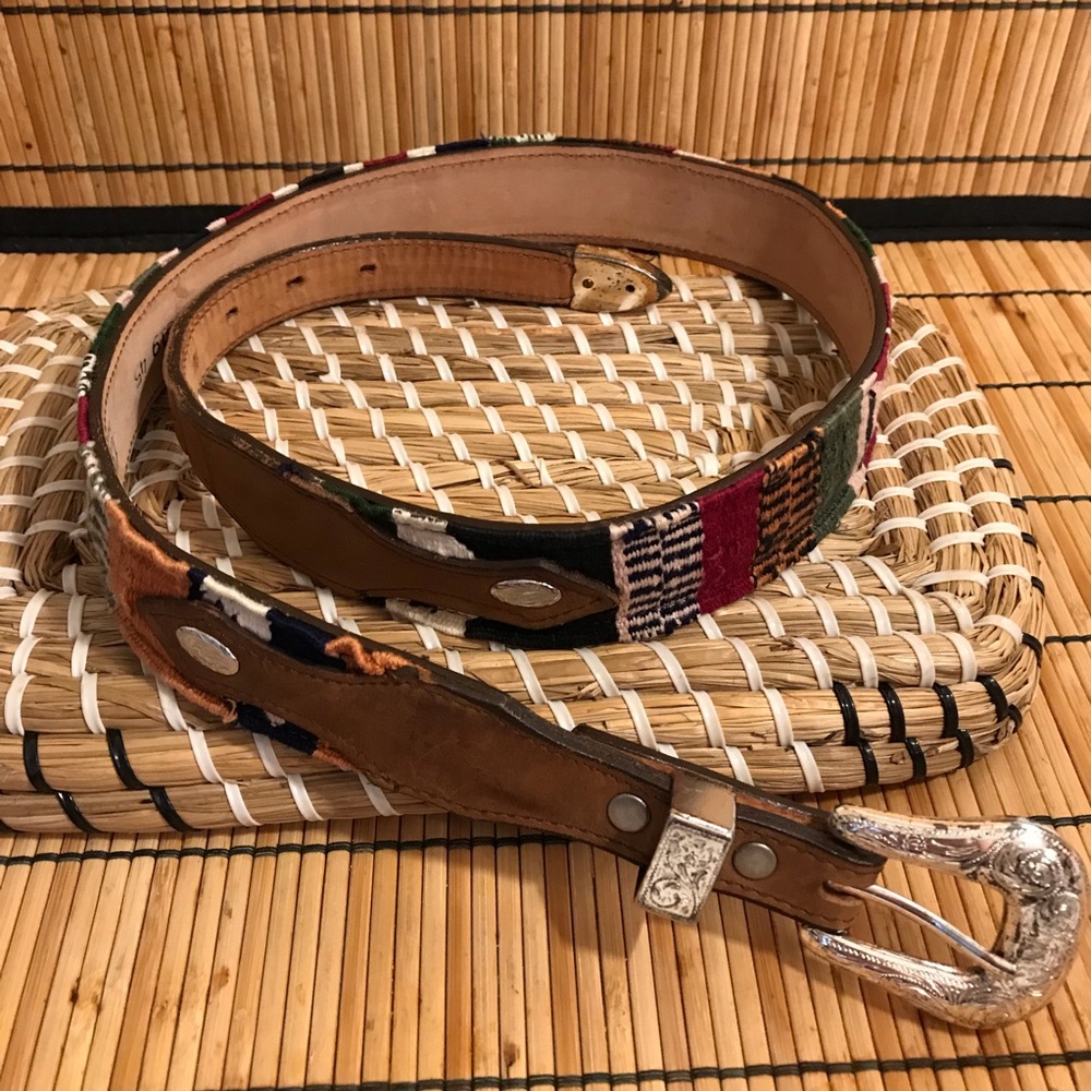 Circle of York vintage embroidered‎ leather belt